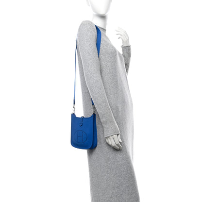 Hermes Taurillon Clemence Evelyne TPM Bleu Zellige 2 of 10