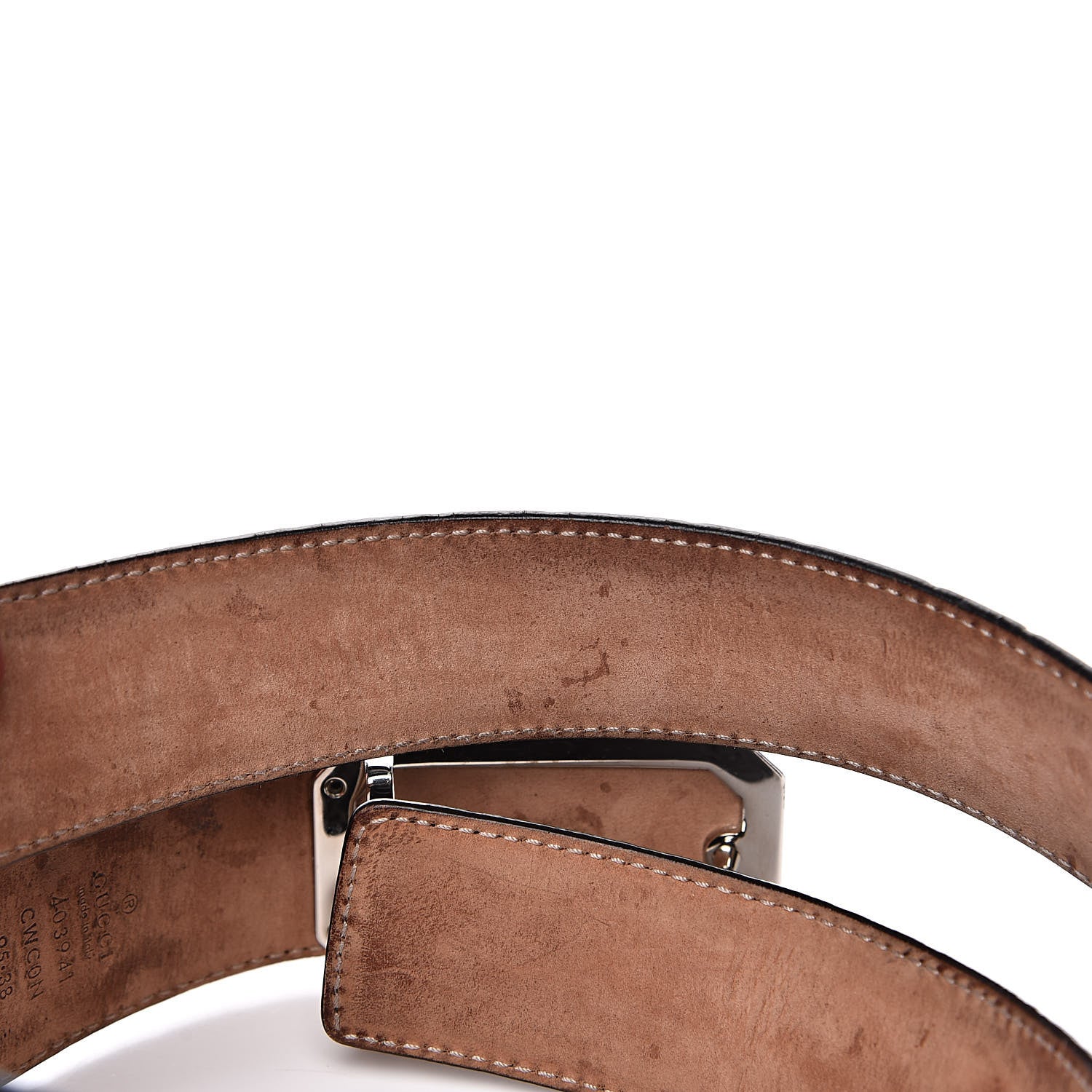 Gucci Guccissima Signature Belt 95 38 Black 6 of 7
