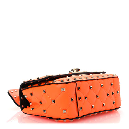 Valentino Garavani Calfskin Mini Rockstud Spike Shoulder Bag Orange 4 of 11