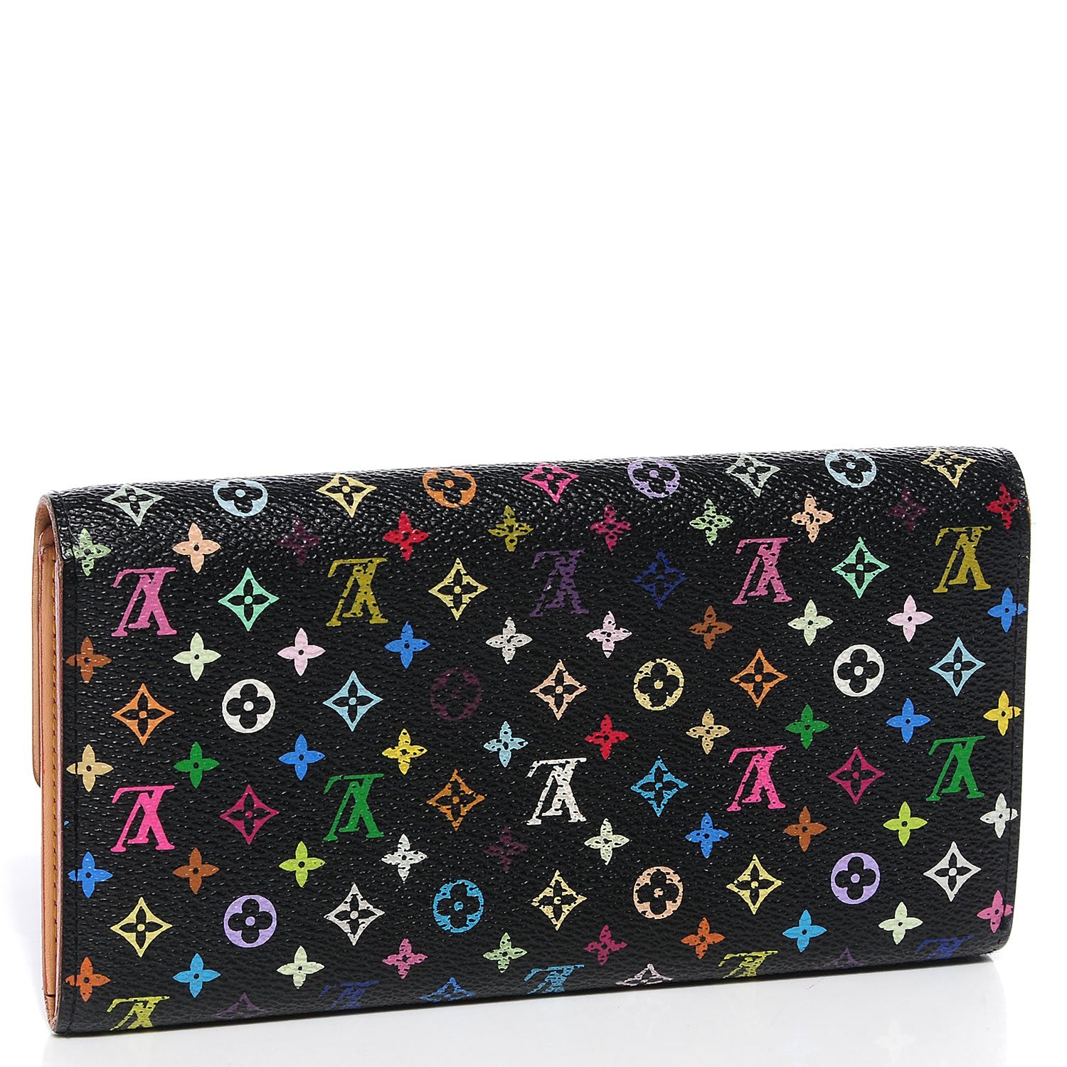Louis Vuitton Monogram Multicolor Sarah Wallet Black 3 of 7