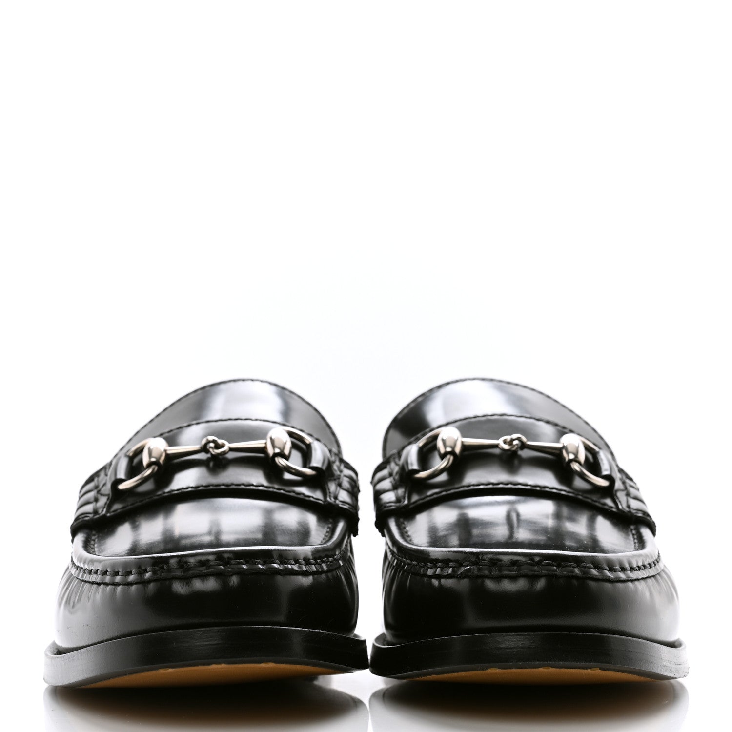 Gucci Mandala Goatskin Mens Horsebit Loafers 9 Black 2 of 10