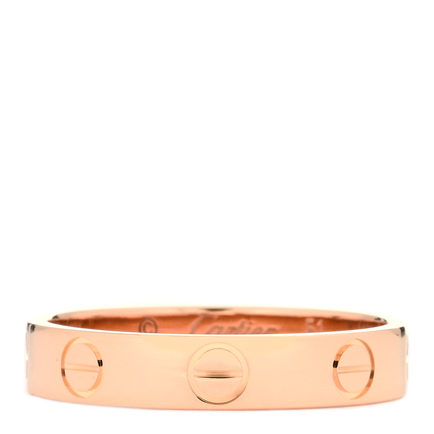 Cartier 18K Pink Gold 3.5mm LOVE Wedding Band Ring 51 5.75 1 of 5