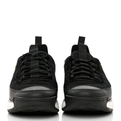 Chanel Velvet Calfskin Mixed Fibers CC Sneakers 37.5 Black 3 of 9