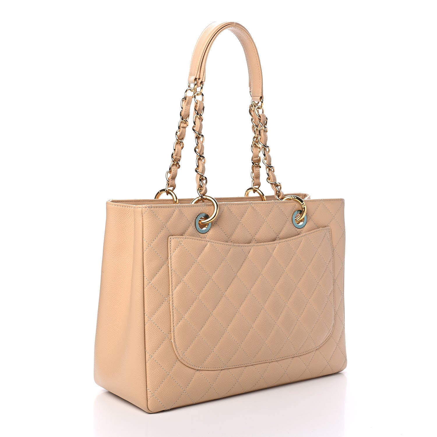 Chanel Caviar Quilted Grand Shopping Tote GST Beige 2 of 5