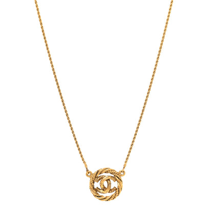 Chanel CC Medallion Choker Chain Necklace Gold 1 of 5