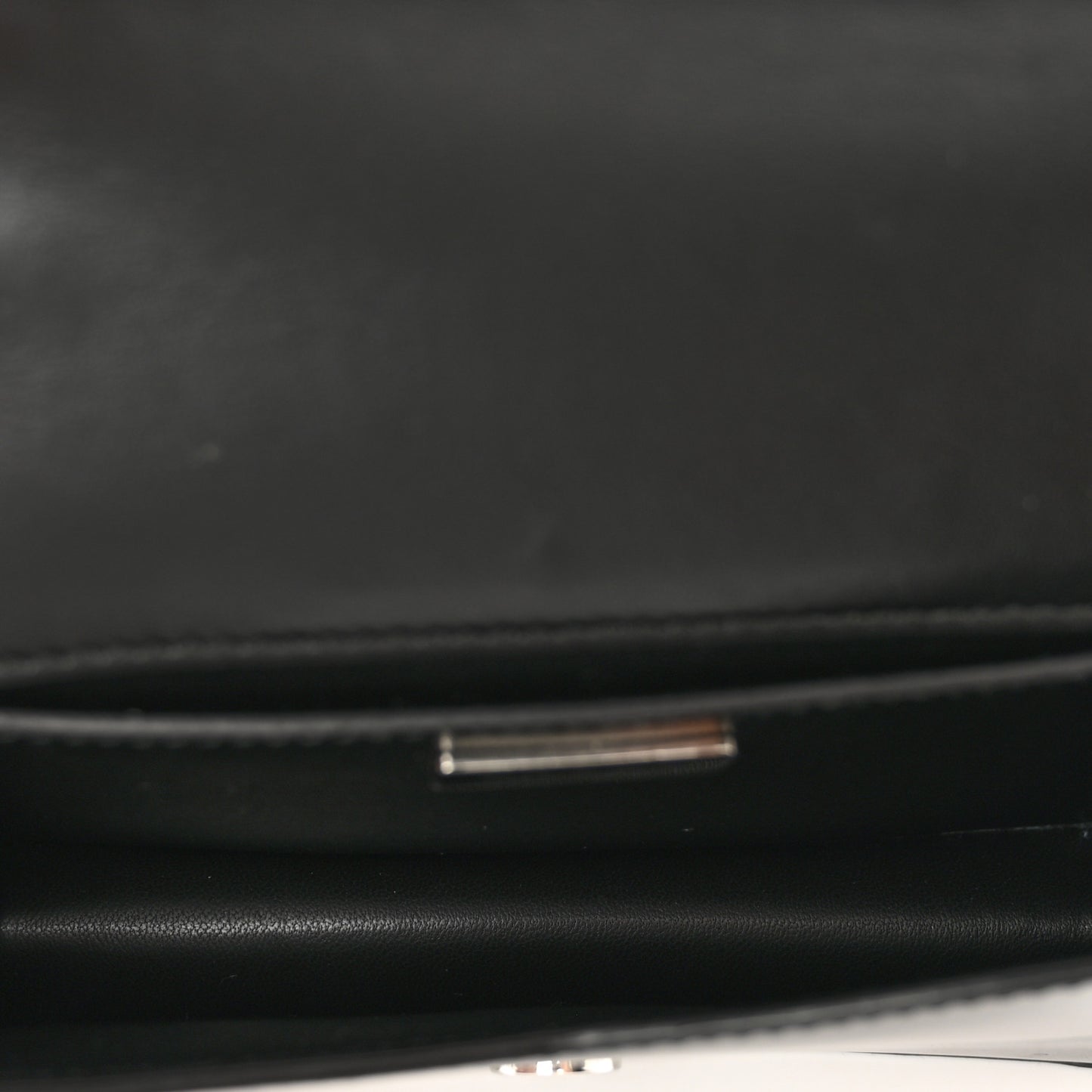 Spazzolato Triangle Logo Plate Flap Chain Crossbody Bag Black