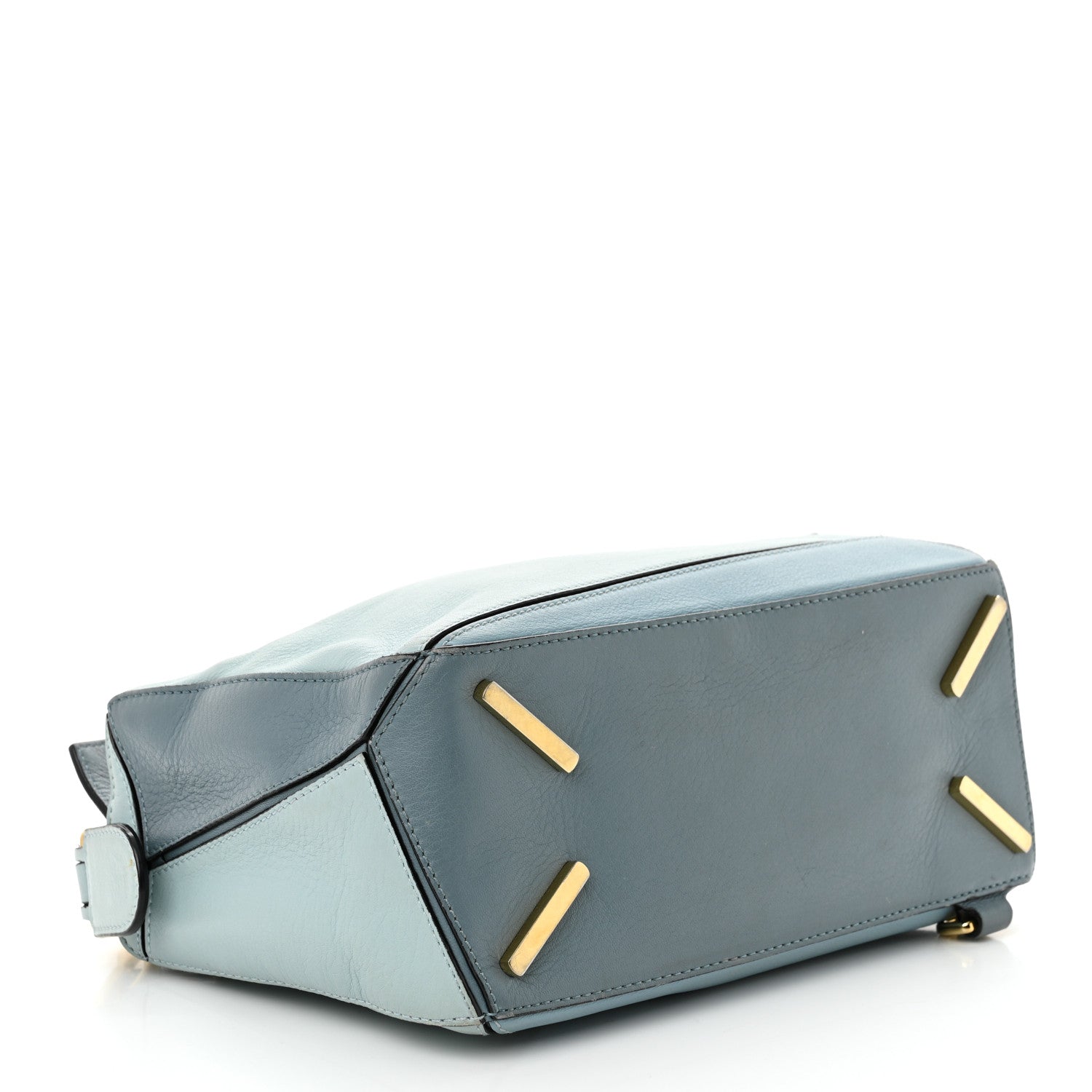 Loewe Calfskin Small Puzzle Bag Aqua Light Blue Stone Blue 4 of 13
