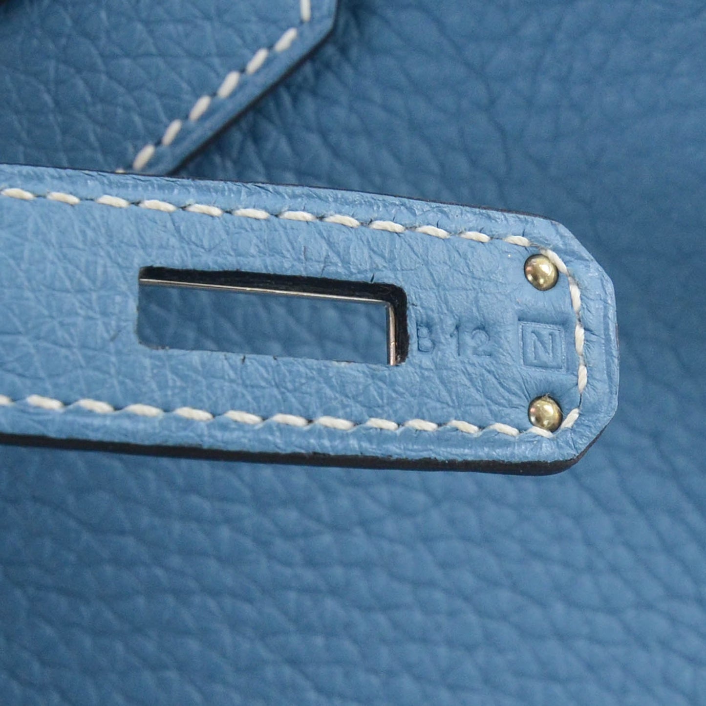 Taurillon Clemence Birkin 35 Blue Jean