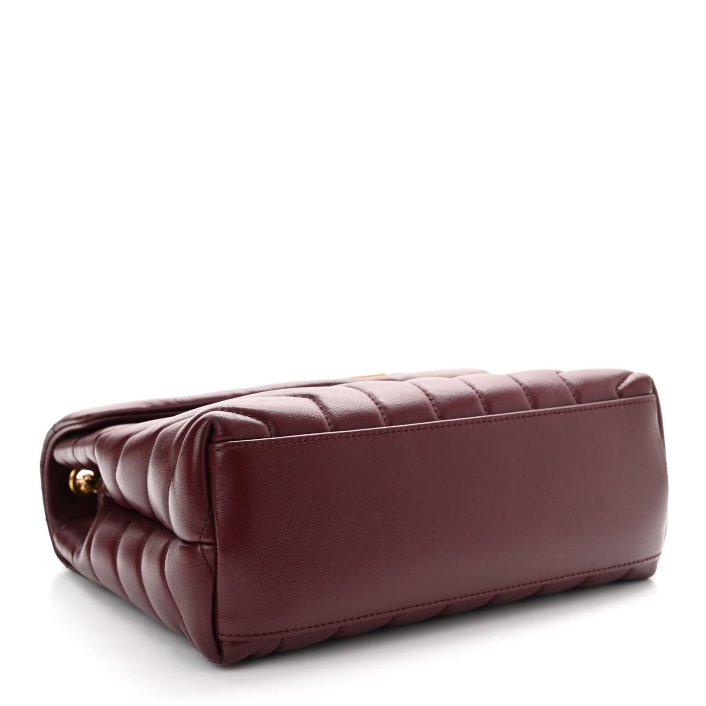 Calfskin Y Quilted Monogram Small Loulou Chain Satchel Dark Legion Red
