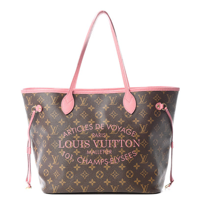 Louis Vuitton Monogram Articles de Voyage Ikat Neverfull MM Rose Velours 1 of 11