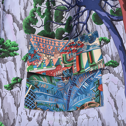 Hermes Silk Petit H Jardins D'Hiver Shopping Bag 7 of 8