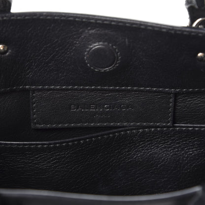 Balenciaga Calfskin Papier Mini A4 Zip Around Tote Black 7 of 9