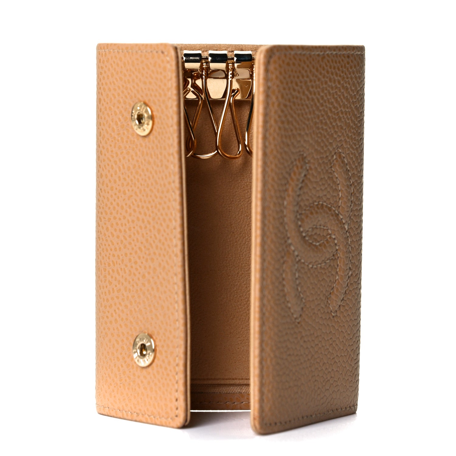 Chanel Caviar Timeless CC 6 Key Holder Case Beige 5 of 10