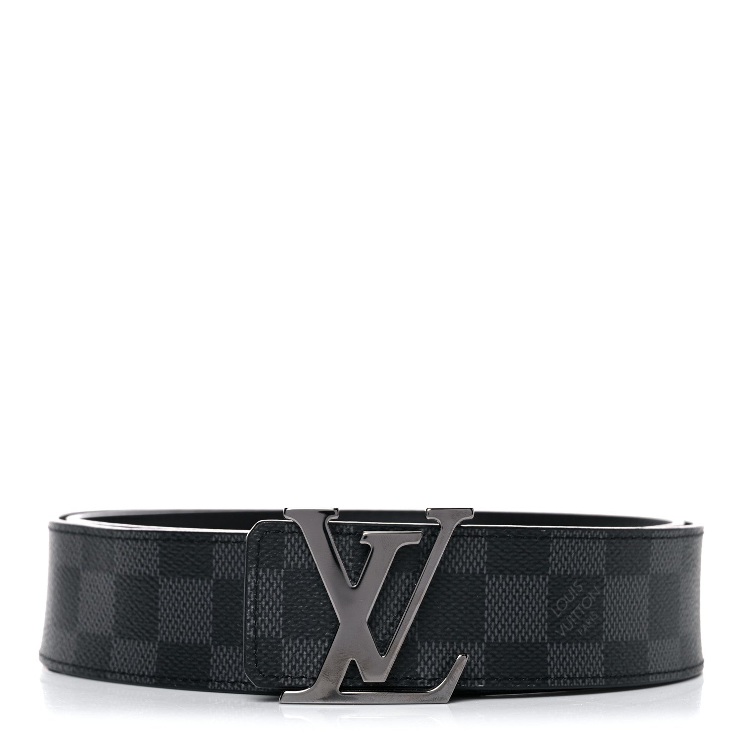 Louis Vuitton Damier Graphite 40mm LV Initiales Belt 95 38 1 of 5