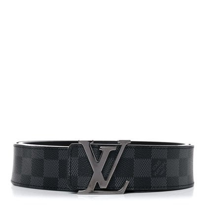 Louis Vuitton Damier Graphite 40mm LV Initiales Belt 95 38 1 of 5