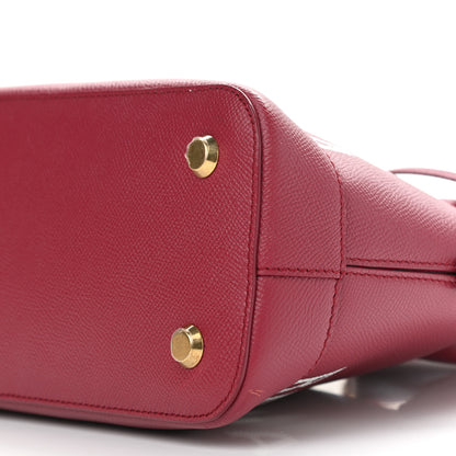 Balenciaga Signature Grained Calfskin Logo S Ville Top Handle Bag Rouge Grenat White 10 of 10