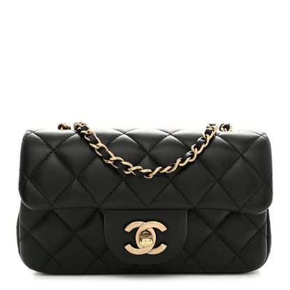 Chanel Lambskin Quilted Extra Mini Flap Black 1 of 10