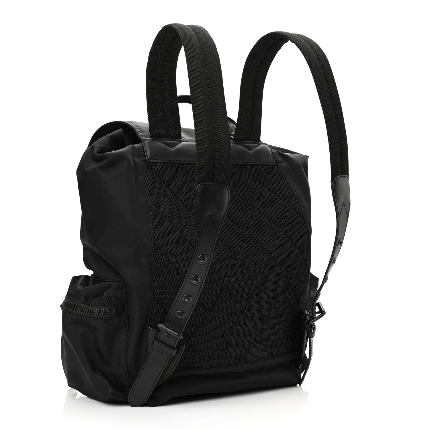 Burberry Technical Nylon Large Rucksack Backpack Black 3 of 9