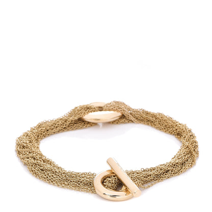 Tiffany 18K Yellow Gold Multi-Chain Circle Toggle Bracelet 3 of 4