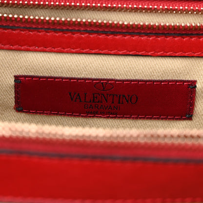 Valentino Garavani Vitello Demetra Satchel Red 6 of 9