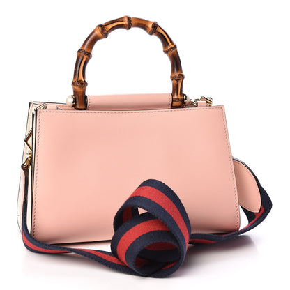 Gucci Nappa Bamboo Web Mini Nymphaea Top Handle Bag Perfect Pink Mystic White 2 of 11