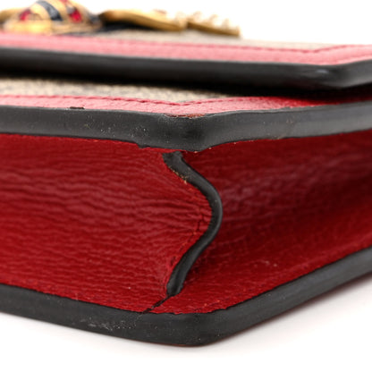 Gucci GG Supreme Monogram Web Queen Margaret Chain Wallet Red 9 of 13