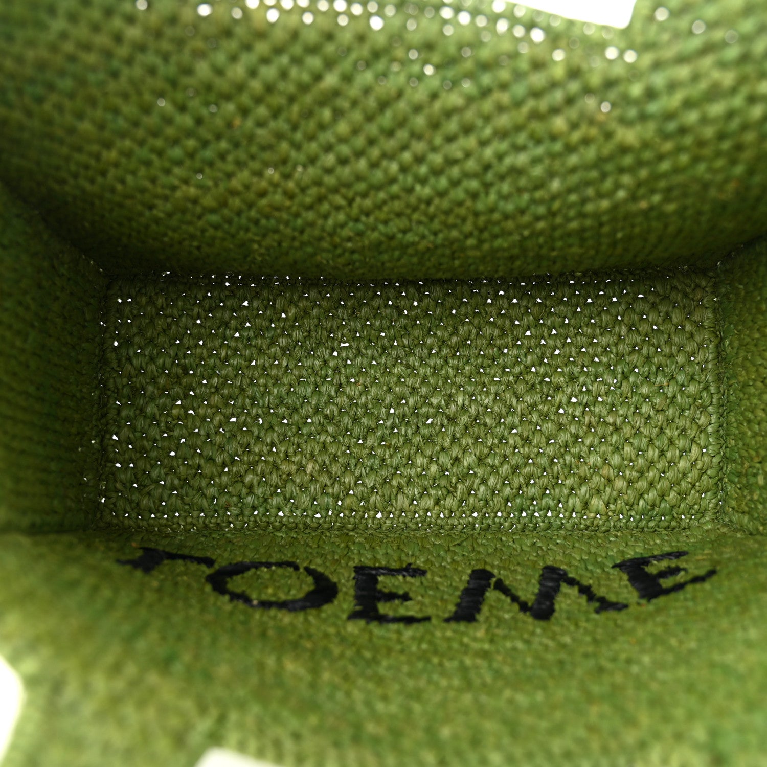 Loewe X PAULA'S IBIZA Raffia Font Tote Green 5 of 9