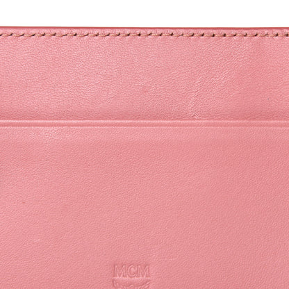 MCM Calfskin Cassette Key Ring Card Holder Pink 5 of 7