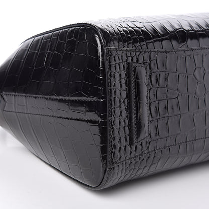 Givenchy Calfskin Crocodile Embossed Small Antigona Black 8 of 13