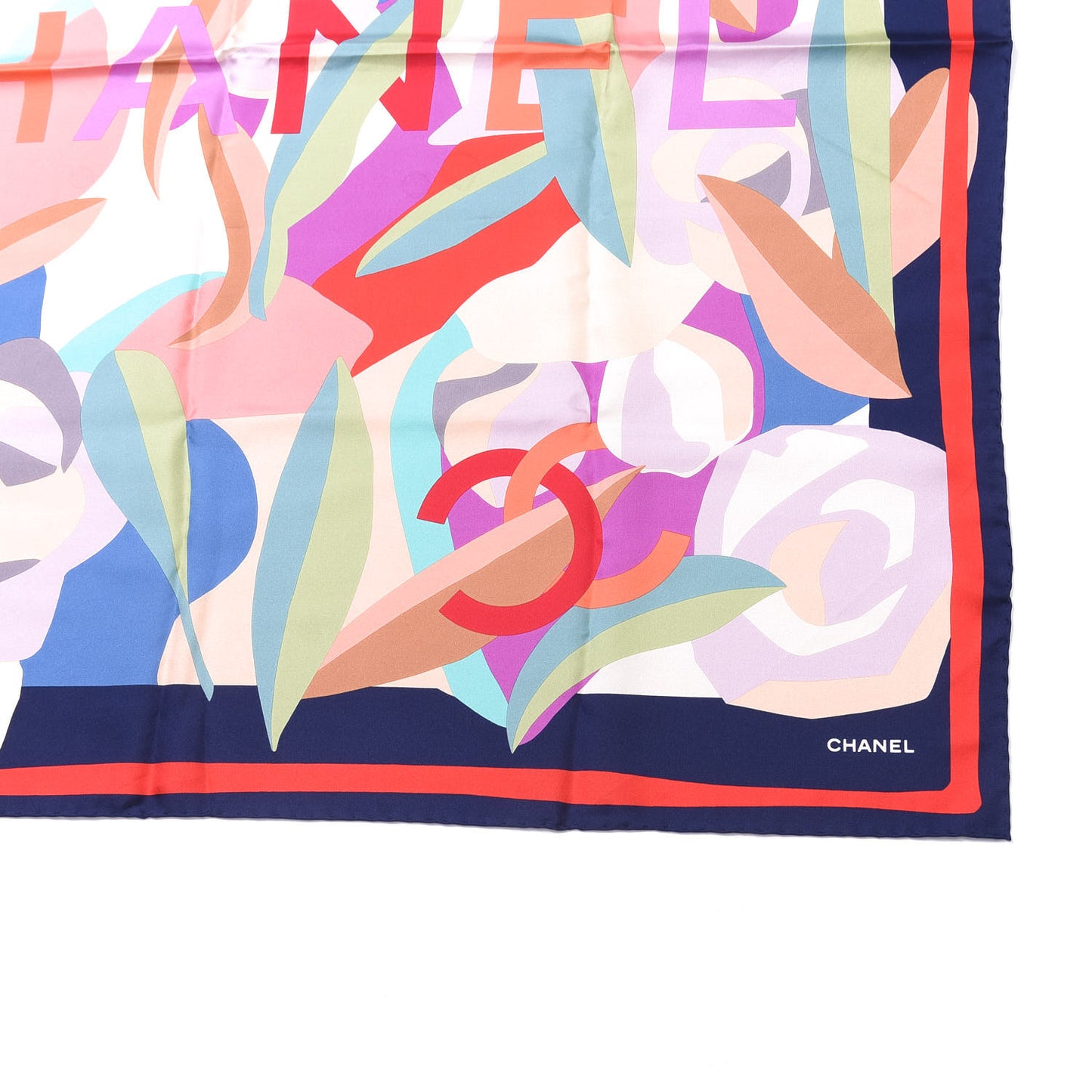 Silk Logo Scarf Marine