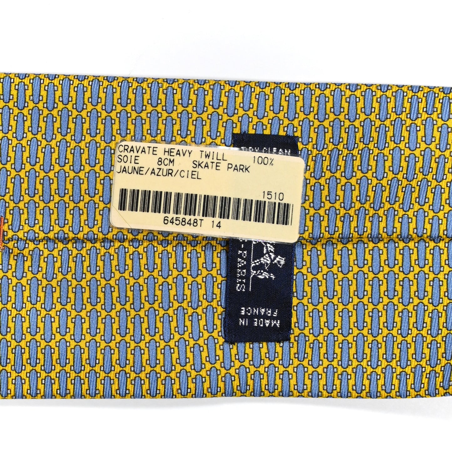 Silk Skate Park Neck Tie Jaune Azur Ciel