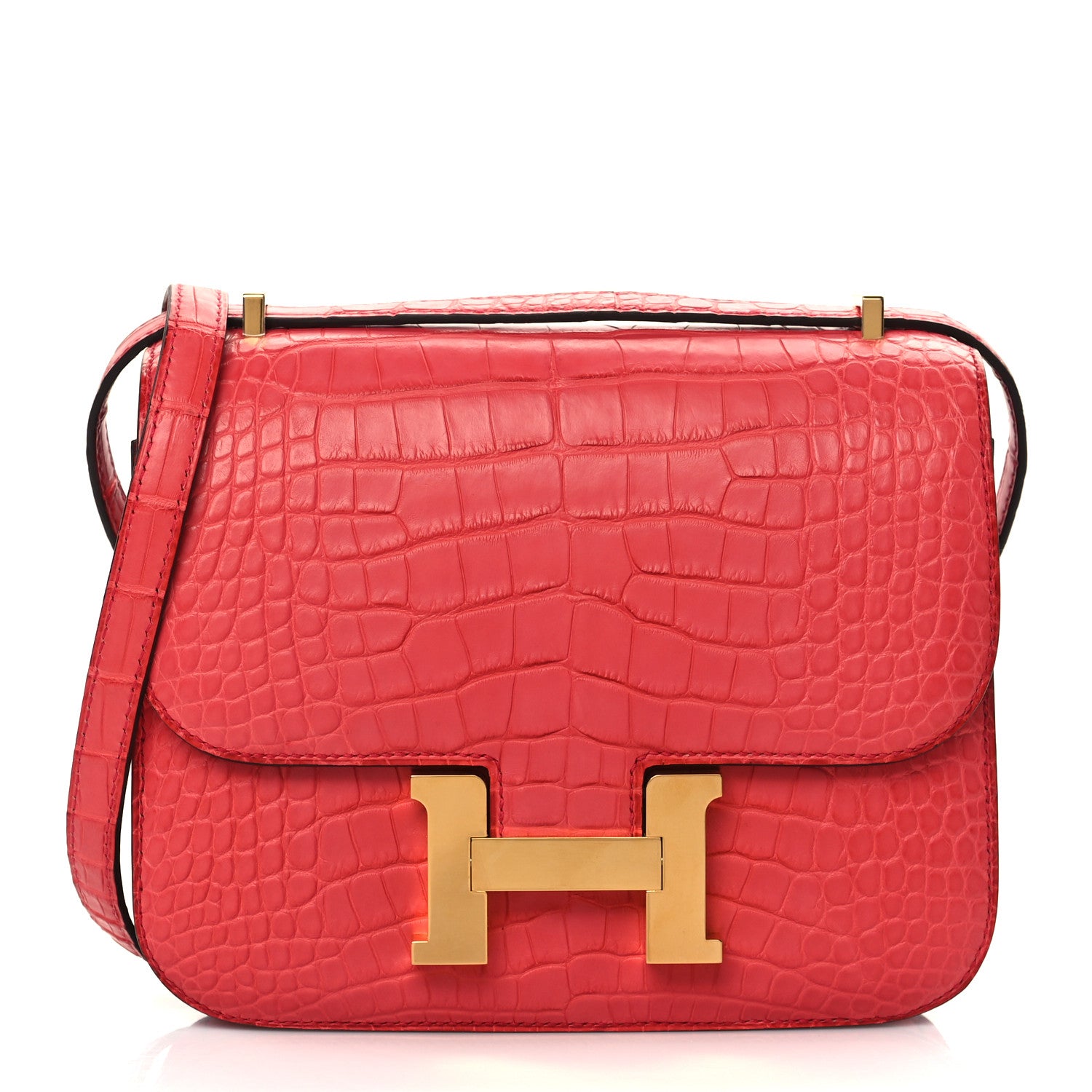 Hermes Matte Alligator Constance 18 Bougainvillea 1 of 10