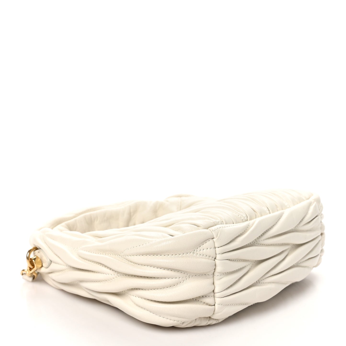 Nappa Matelasse Small Wander Hobo White