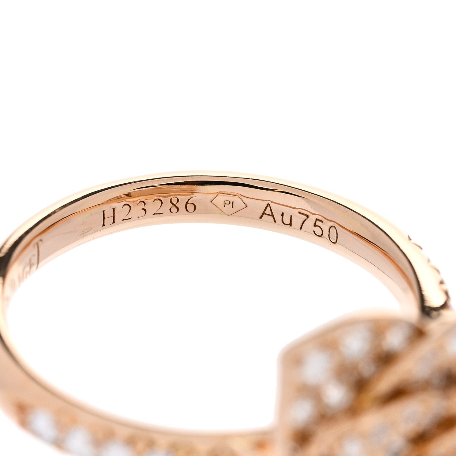 Piaget 18K Rose Gold Diamond Rose Ring 52 6 6 of 6
