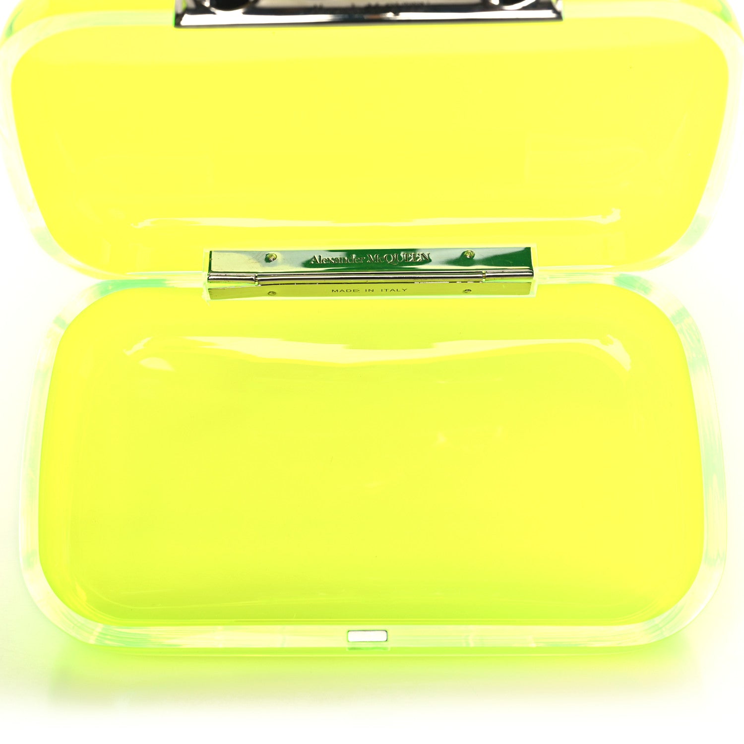 Alexander McQueen Resin Knuckle Clutch Neon Yellow 5 of 8