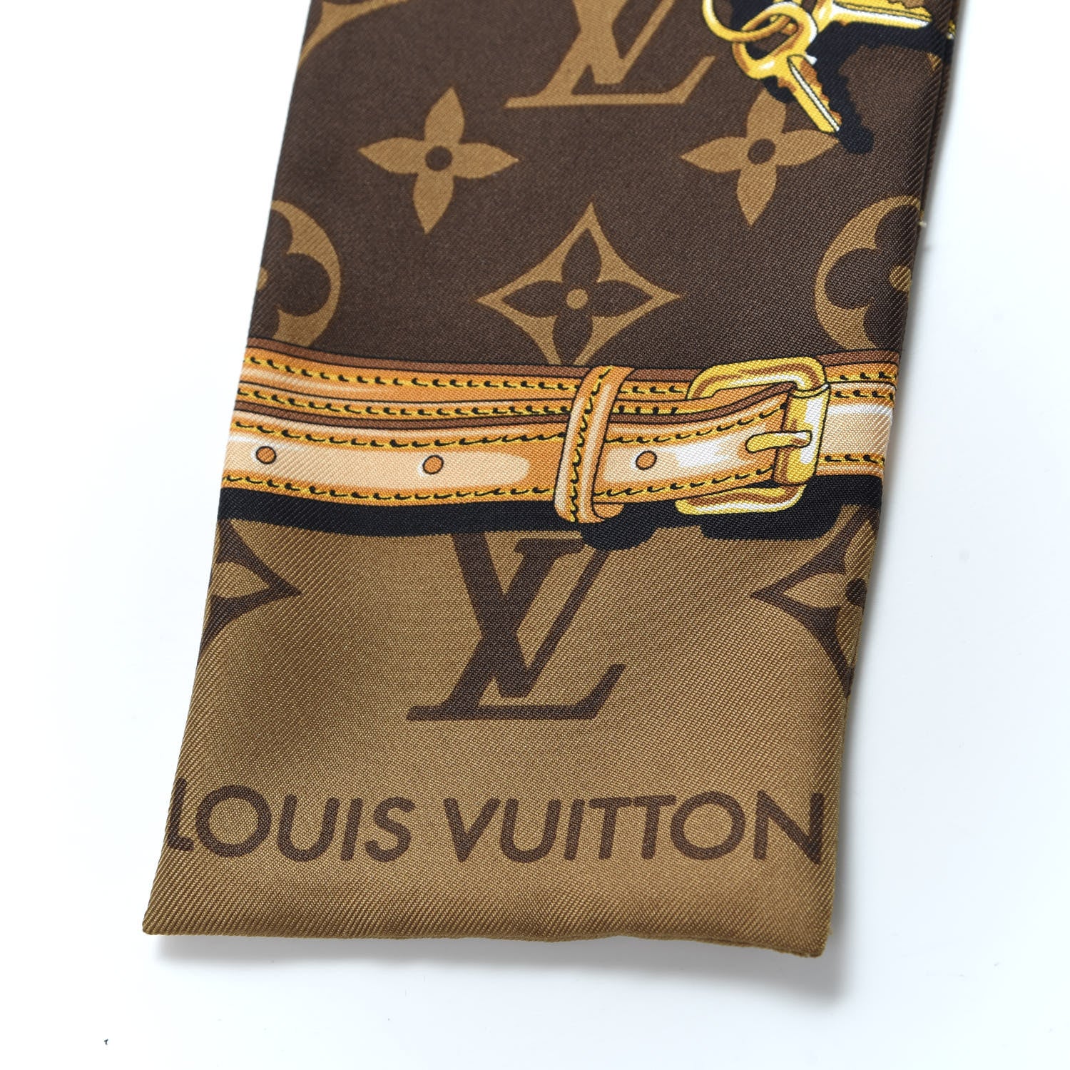 Louis Vuitton Silk Monogram Confidential Bandeau Brown 2 of 5