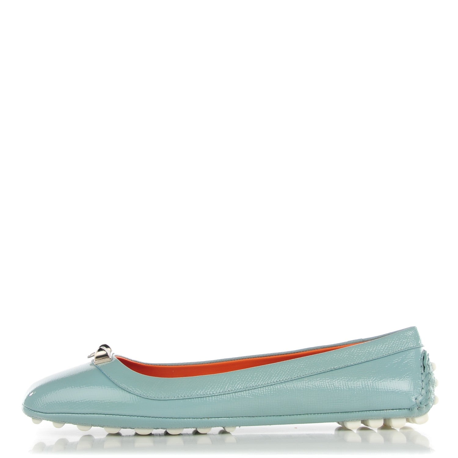 Hermes Patent Epsom Liberty Ballerina Flats 40 Ciel 1 of 9