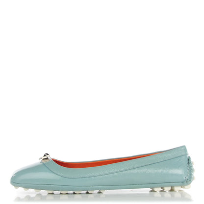 Hermes Patent Epsom Liberty Ballerina Flats 40 Ciel 1 of 9