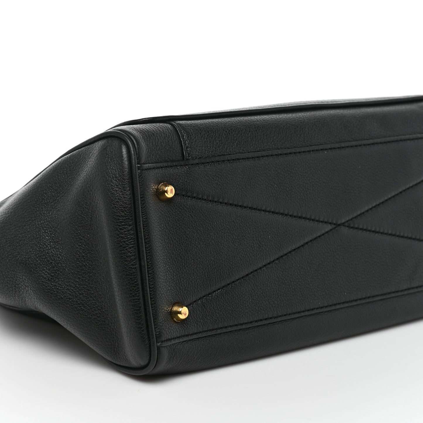 Grained Calfskin Empire City Tote Black