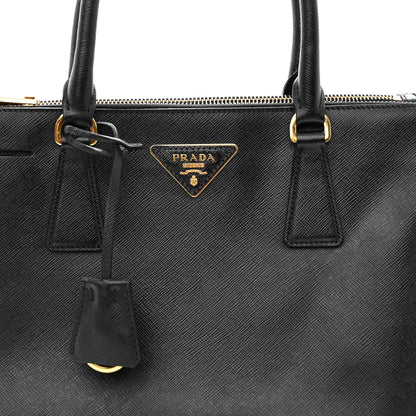 Prada Saffiano Small Galleria Double Zip Tote Black 7 of 11
