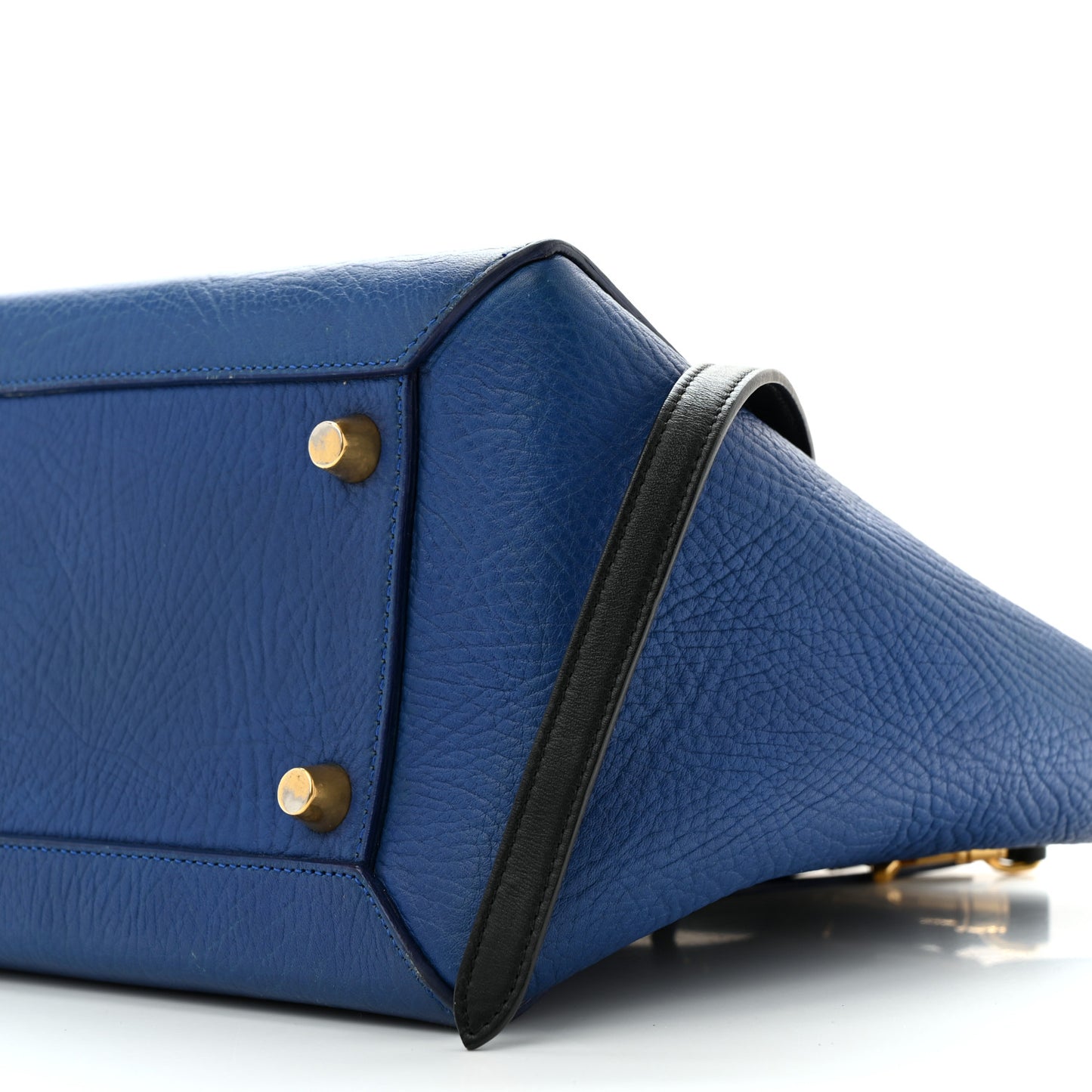 Elephant Calfskin Mini Tri-Color Belt Bag Indigo