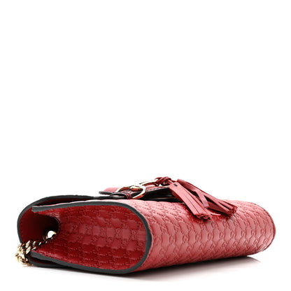 Gucci Soft Microguccissima Mini Emily Chain Shoulder Bag Rosso 4 of 11