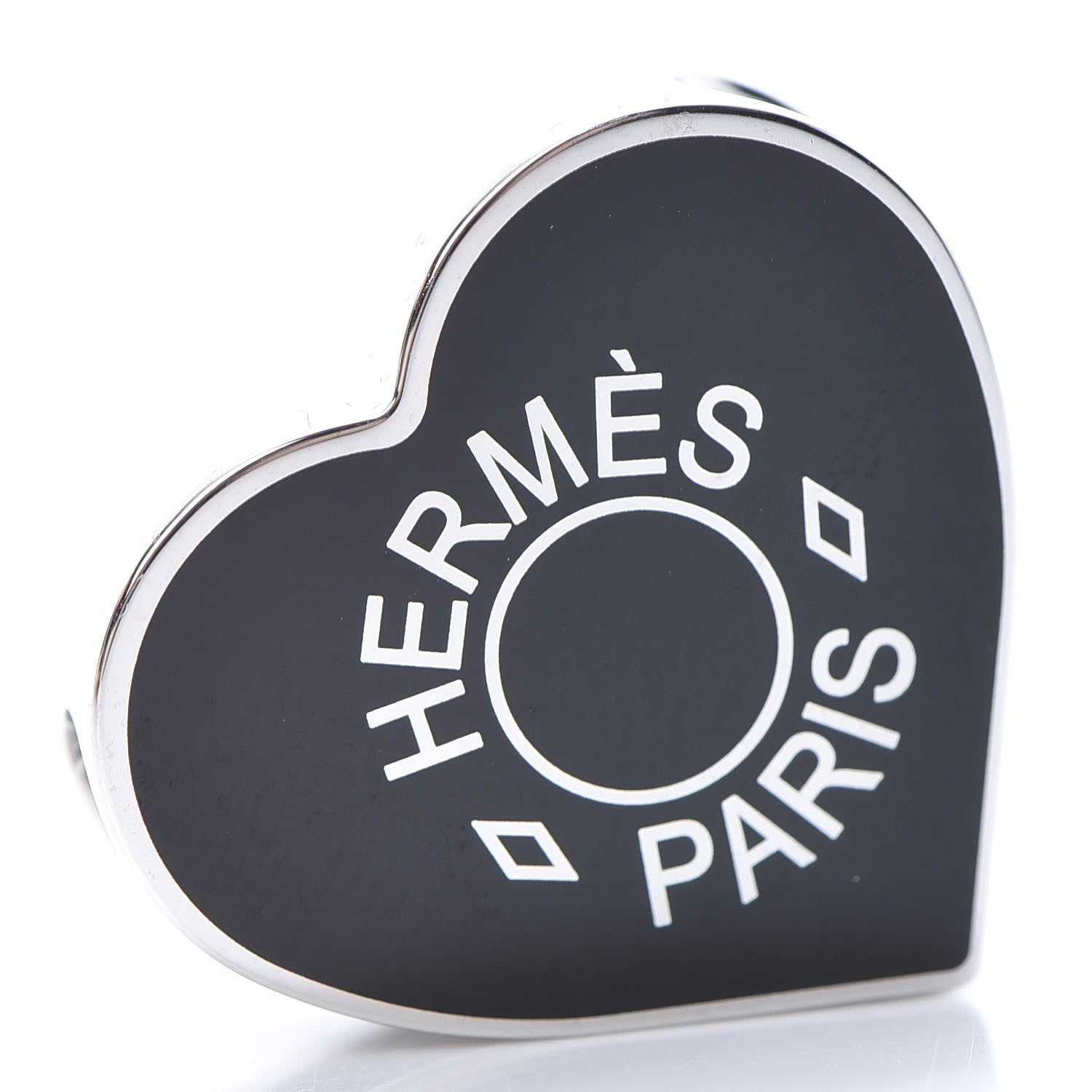 Hermes Palladium Coeur Scarf Ring Black 3 of 5