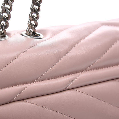 Saint Laurent Calfskin Y Quilted Monogram Medium Loulou Chain Satchel Rose Antic 9 of 15