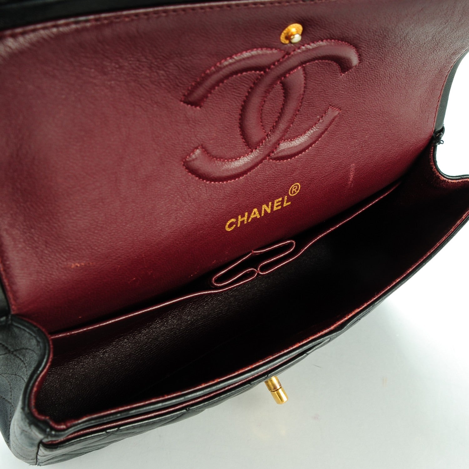 Chanel Lambskin Quilted Medium Double Flap Black 5 of 13