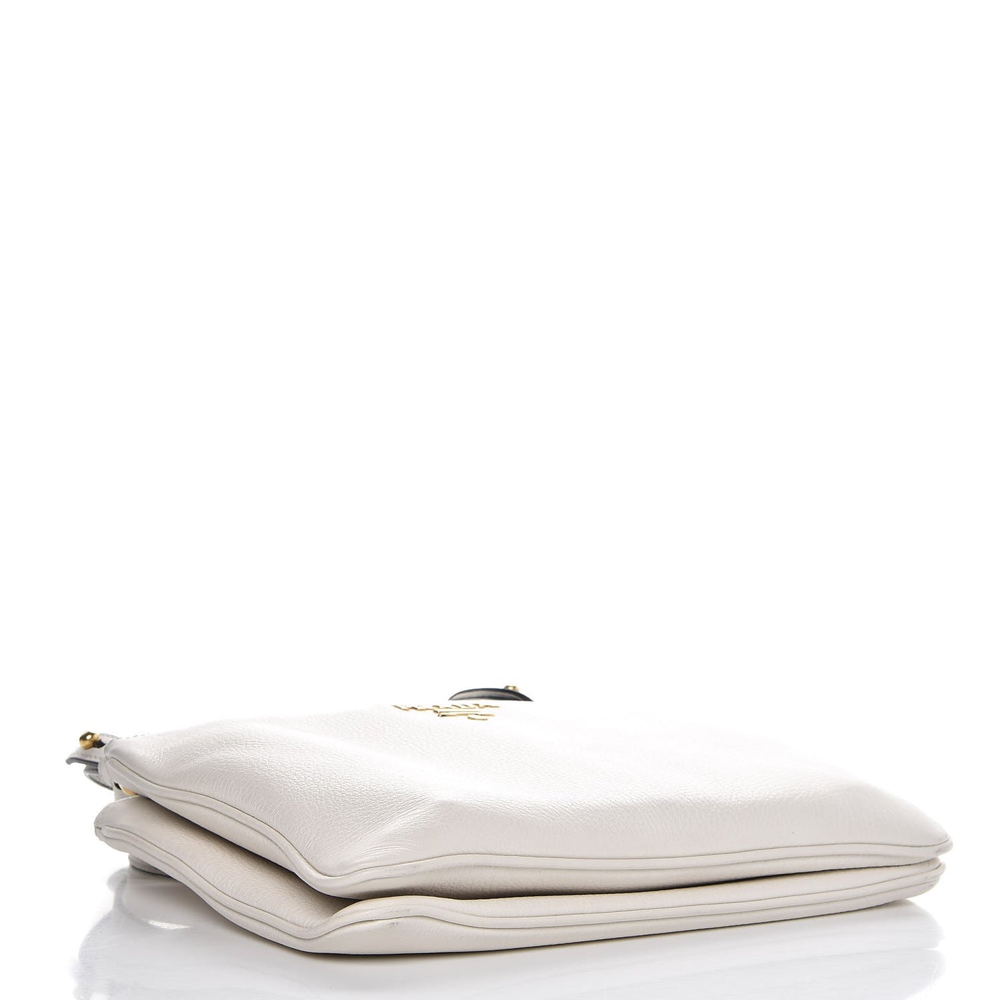 Vitello Phenix Double Zip Crossbody Bag Bianco