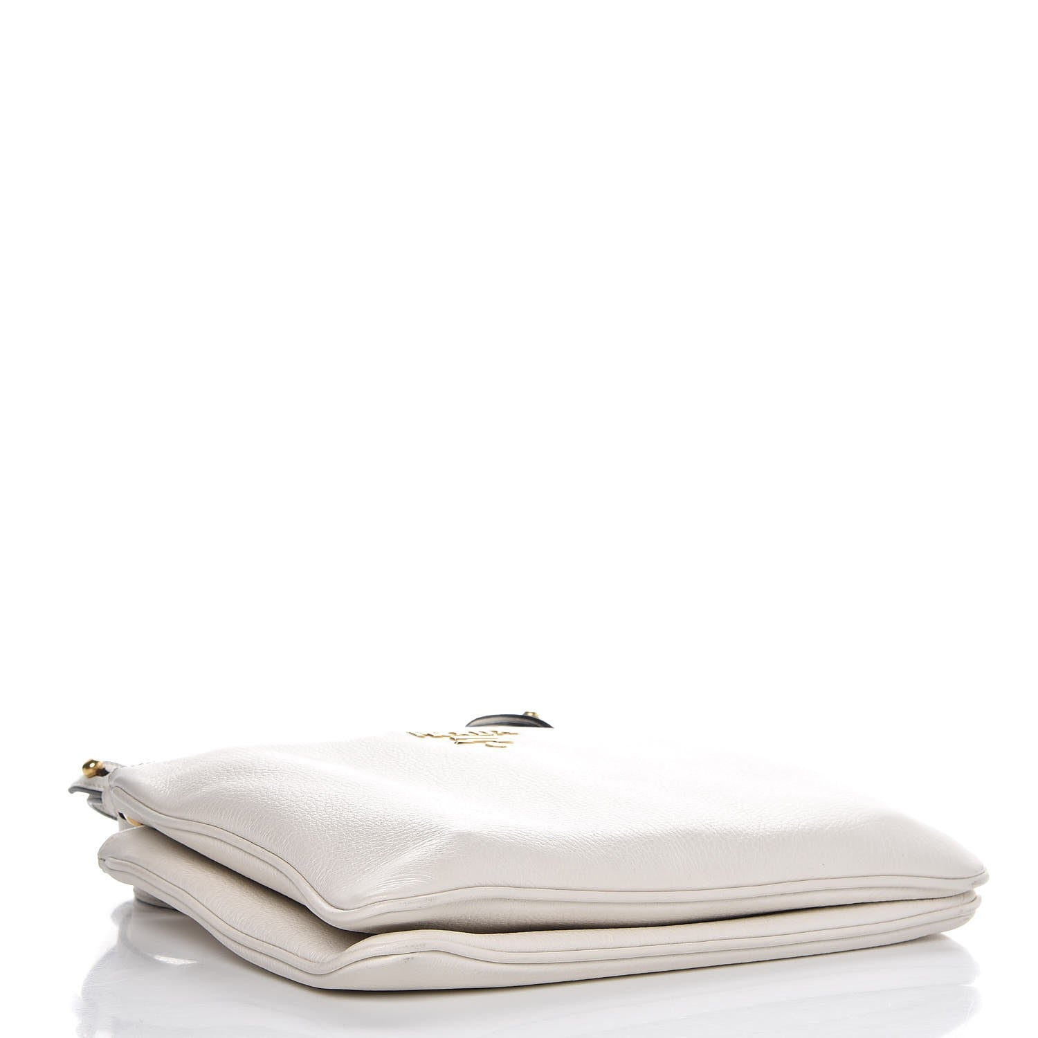 Prada Vitello Phenix Double Zip Crossbody Bag Bianco 4 of 9