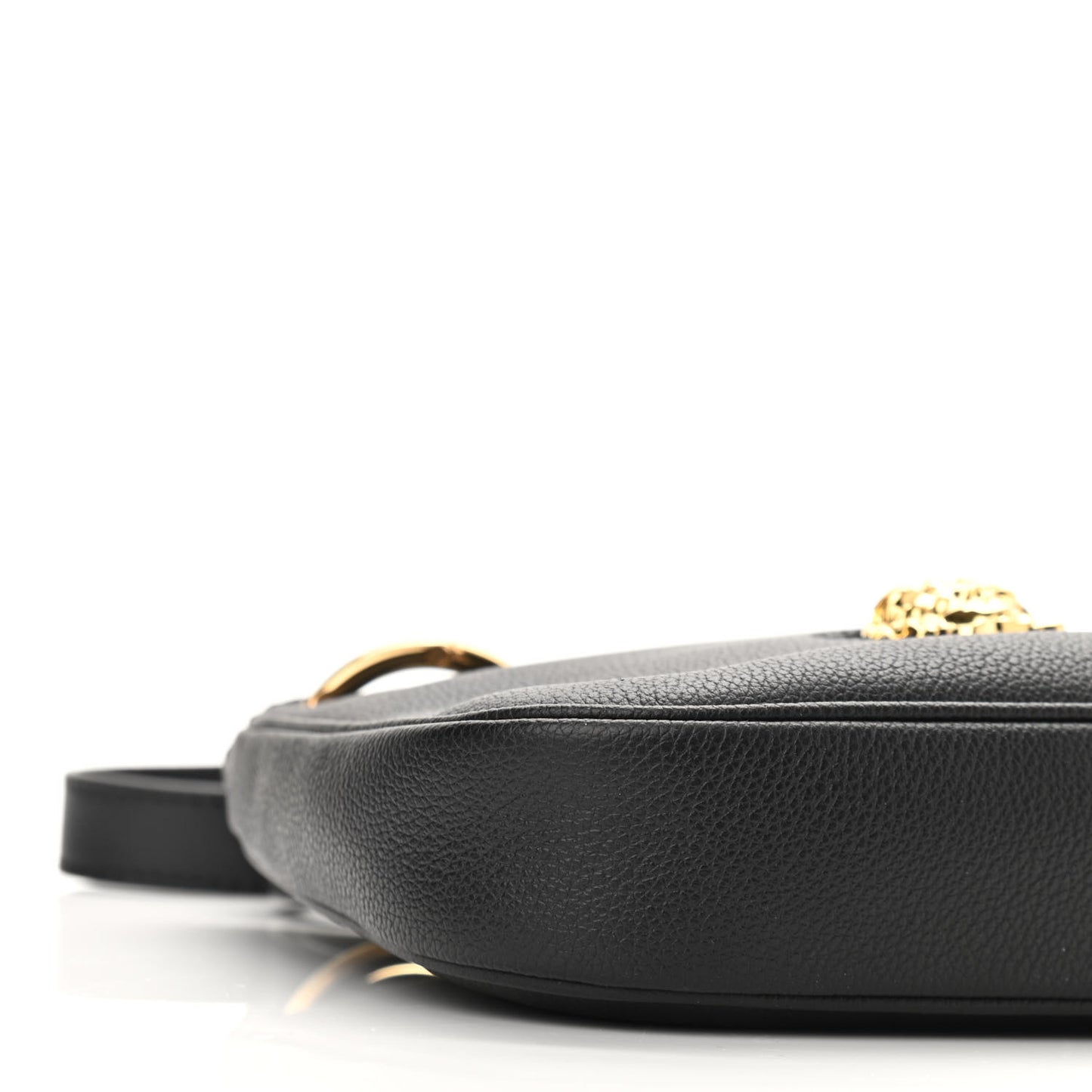 Calfskin La Medusa Small Hobo Crossbody Black