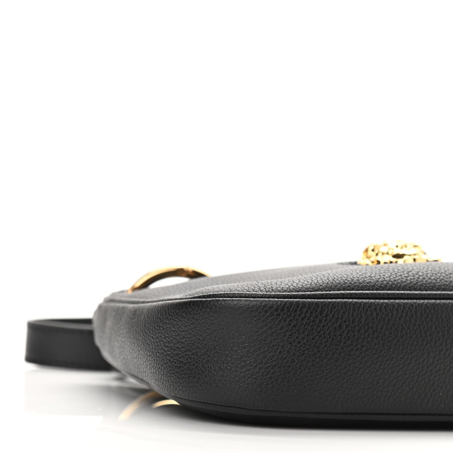 Versace Calfskin La Medusa Small Hobo Crossbody Black 7 of 8