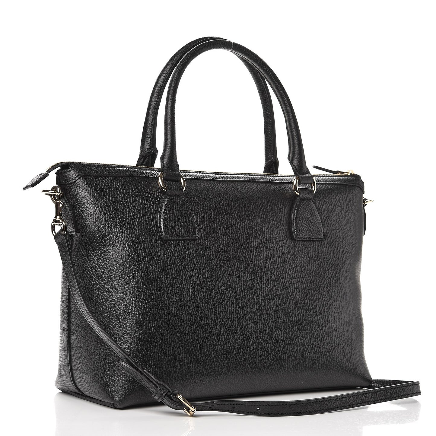 Dollar Calfskin GG Charm Satchel Black